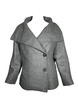 women portrait collar jacket in grey