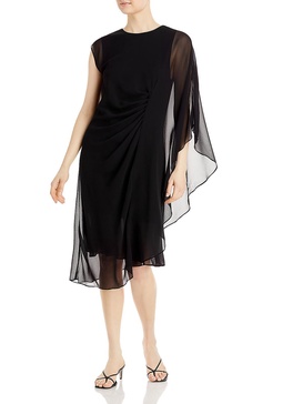 sheila womens chiffon sheer overlay cocktail and party dress