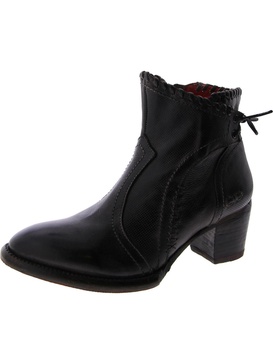 womens leather padded insole booties