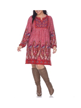 plus womens paisley mii shirtdress