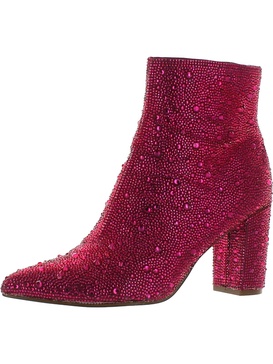 cady womens embellished block heel ankle boots