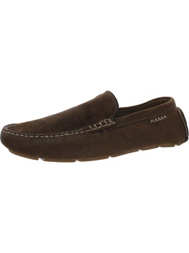 mens suede square toe driving moccasins