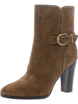 viv womens suede almond toe ankle boots