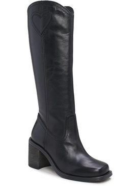 myinda womens leather tall knee-high boots