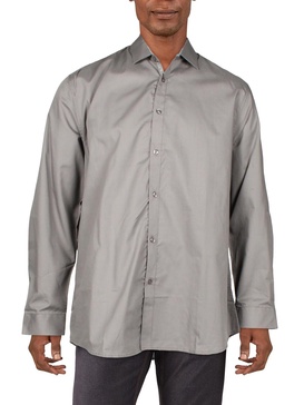 mens slim fit long sleeves button-down shirt