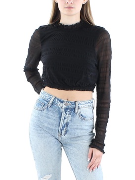 juniors womens crop lace blouse