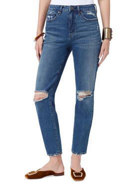 womens metallic high-rise straight leg jeans