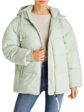 womens lightweight hooded puffer jacket