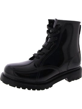 tilly womens patent ankle rain boots