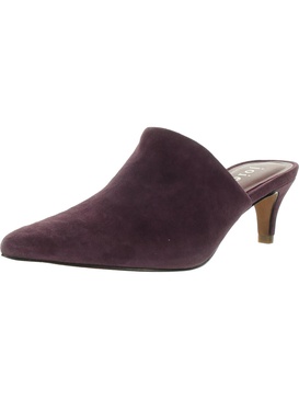 karinne womens suede kitten mules