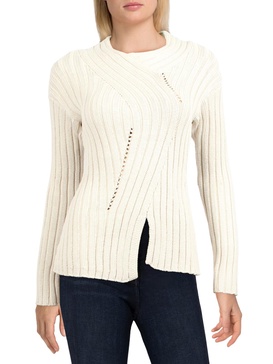 noa womens crewneck drop shoulder pullover sweater