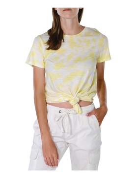 perfect knot womens tie-dye knotted pullover top