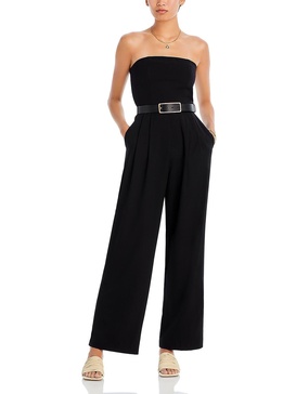 lexie womens strapless wide leg jumpsuit