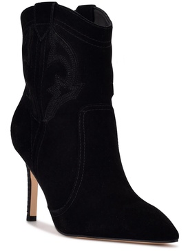 flows womens suede pull-on ankle boots