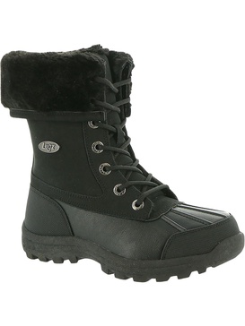 tambora womens faux leather water resistant winter boots