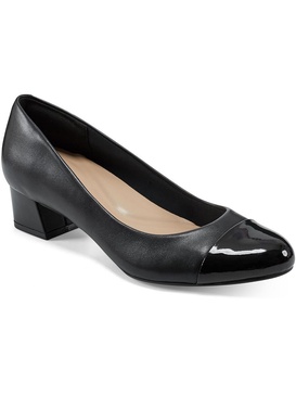 lucinda womens leather slip-on pumps