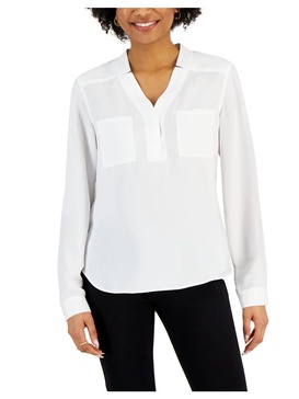 womens surplice work wear blouse