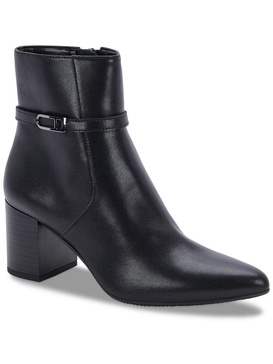 tatum womens leather pointed toe booties