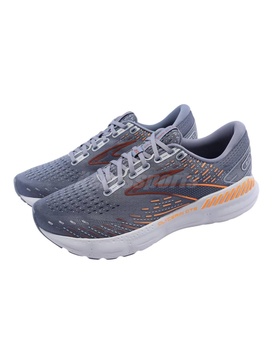 men's glycerin gts 20 running shoes in grey chili oil orange