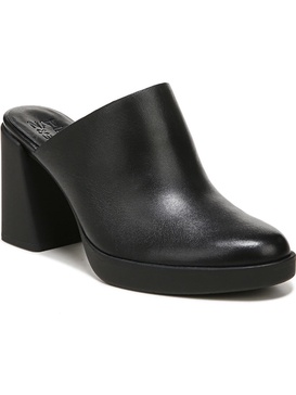 genn-connect womens leather slip on mules