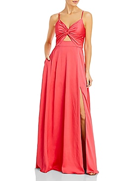 womens cut-out long evening dress