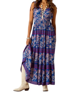 westley candelia print dress in violet