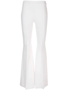 pullon pintuck flare pants in white