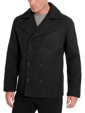 mens 4-way stretch vented pea coat