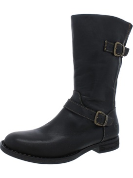 womens round toe casual mid-calf boots