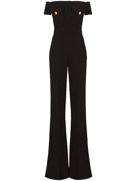 BALMAIN 24SS Women's Black Jumpsuit - Trendy and Chic One-Piece Outfit