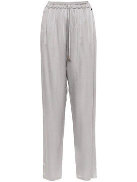 satin tapered trousers