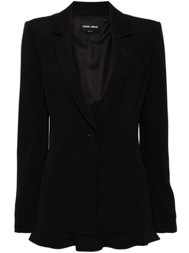 single-breasted ruffled blazer