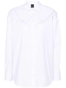 embroidered poplin shirt