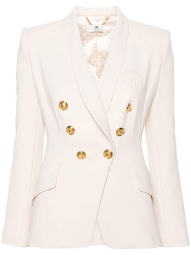 double-breasted crepe blazer