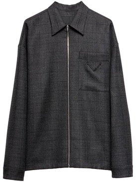 zip-fastening wool shirt