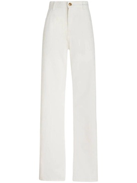 Pegaso-embroidered wide-leg jeans