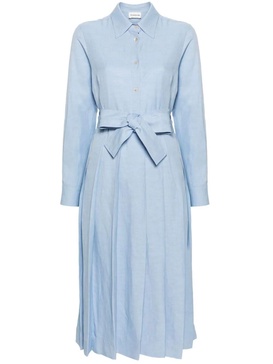 Long Sleeves Chemisier Dress - 078 Light Blue Dust / XS