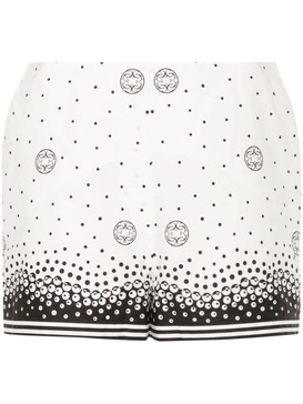 monogram-print cotton shorts