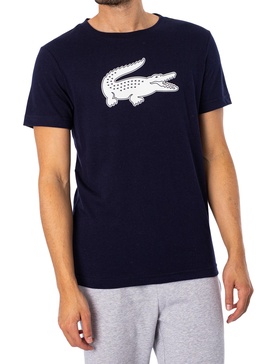 Lacoste Men's Short Sleeve Regular Fit Ultra Dry Croc Graphic Tee Shirt