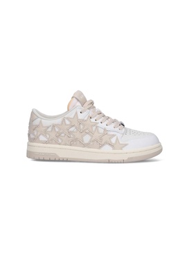 Stars Low Sneakers In White Leather