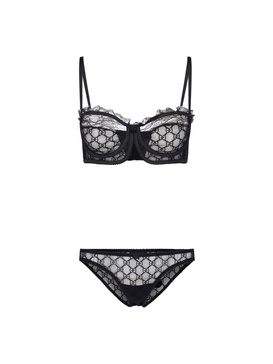 Gucci GG Supreme Embroidered Lingerie Set