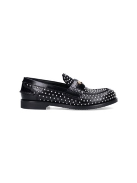 Miu Miu Women "Penny Loafers" Studded Loafers