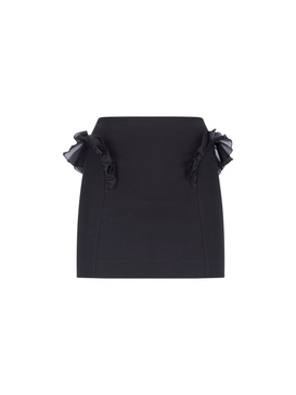 Ruffle detail mini skirt