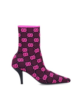 Gucci Women Gg' Knitted Ankle Boots