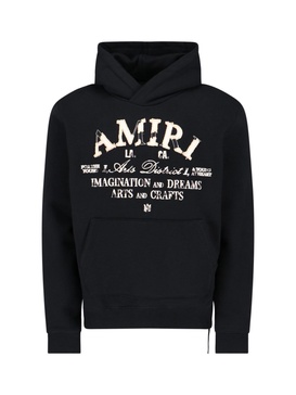 "Distressed" logo hoodie