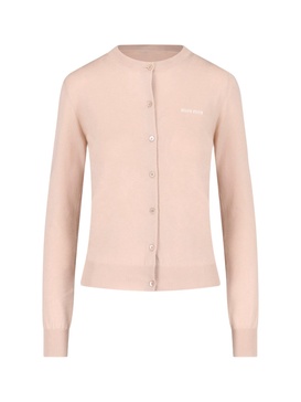 Miu Miu Women Logo Crop Cardigan