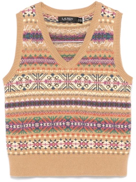 patterned-jacquard vest