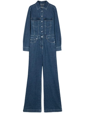 Luxe denim flared jumpsuit