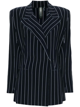 Norma Kamali Pinstriped Double Breasted Jacket