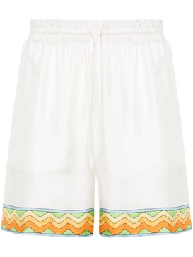 Casablanca Drawstring Silk Shorts